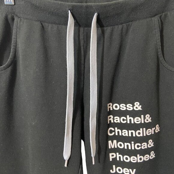 Friends The Television Series Sweatpants‎ Cropped Joggers Black Graphic Size XS - Picture 4 of 9